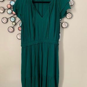 NWT Maxi Emerald Green Summer Dress -Sz Large